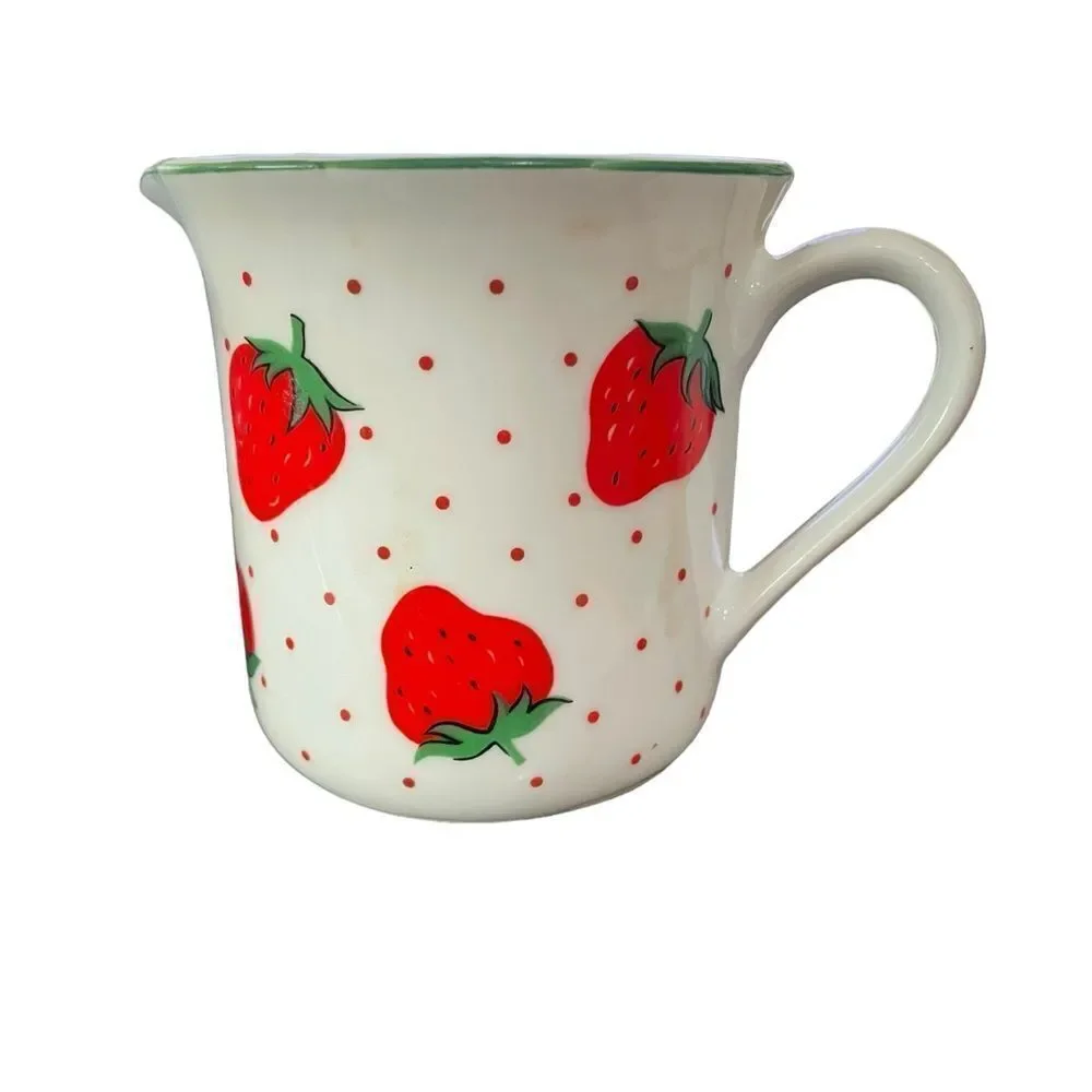 STRAWBERRY CREAMER AND‎ SUGAR BOWL